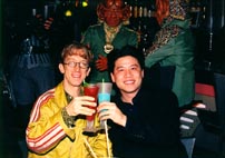 Garrett and Andy Dick (NewsRadio,and EMH2 on Voy) at Star Trek:The Experience grand opening.